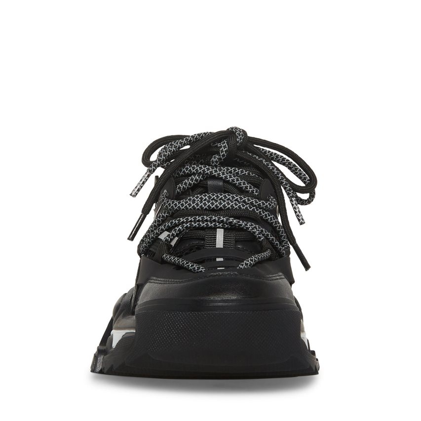 Black Steve Madden Power Women's Sneakers | PH 795816AO